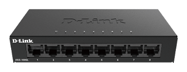 D-LINK DGS-108GL 8 Port Gigabit Metal Unmanaged Desktop Switch